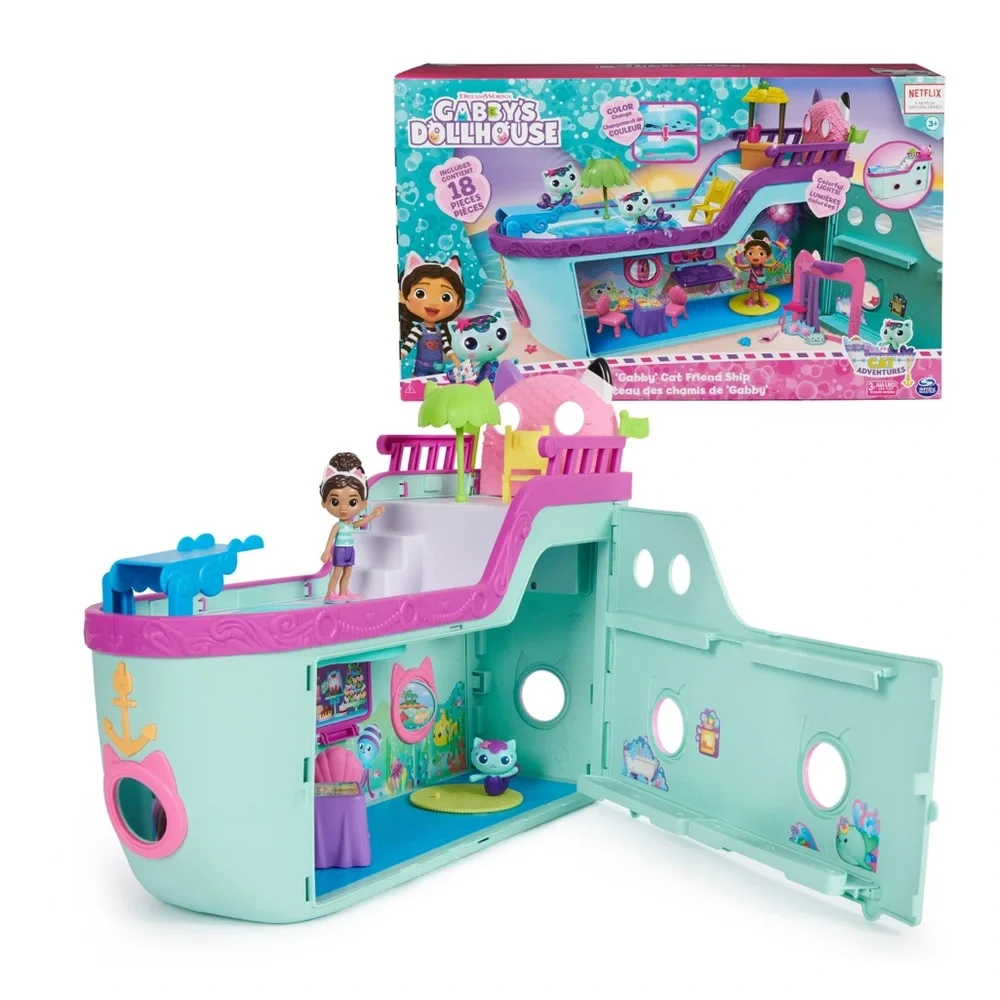 NWB Gabby’s Dollhouse, Gabby Cat Friend Ship Cruise Ship Toy Vehicle Playhouse - Picture 1 of 11